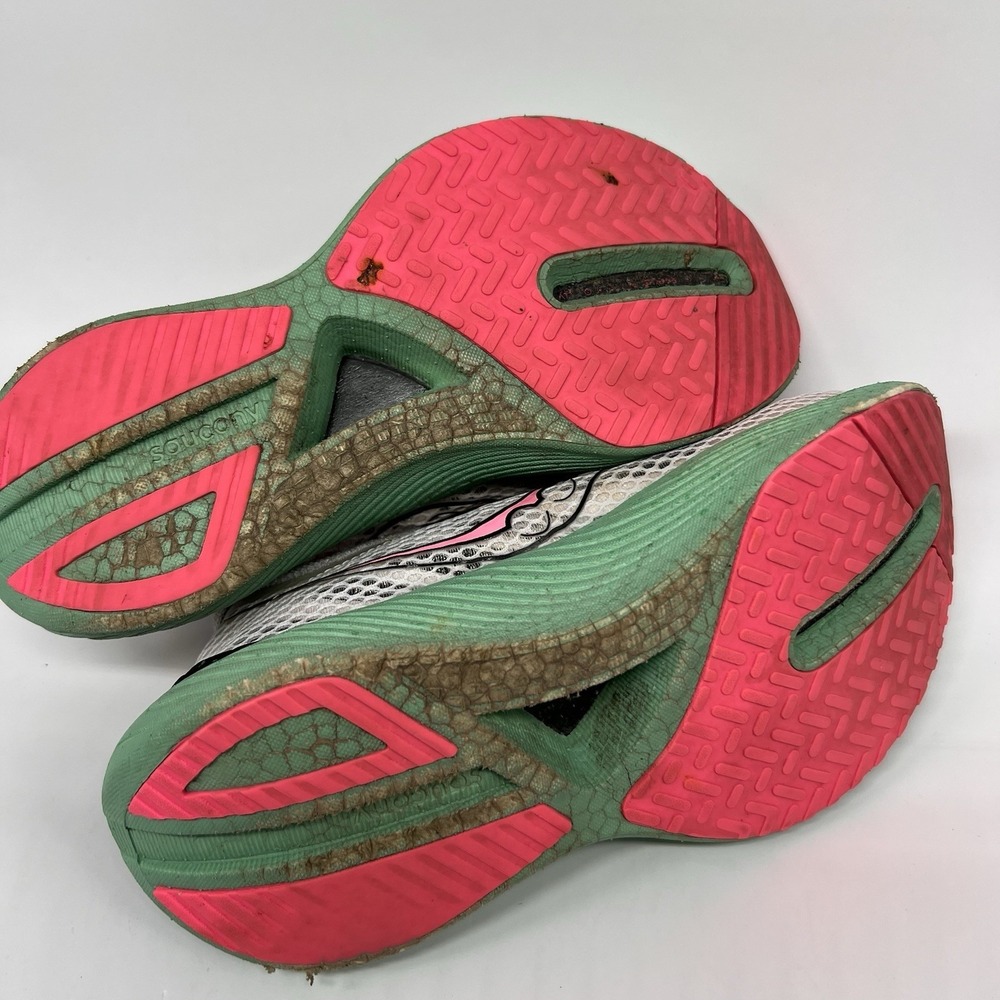 Saucony Women's Endorphin Pro 3 Running Shoes Fog ViziPink 6.5 Marathon Racing - Picture 9 of 10